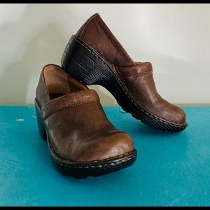Børn Brown Leather Clogs Ladies 6